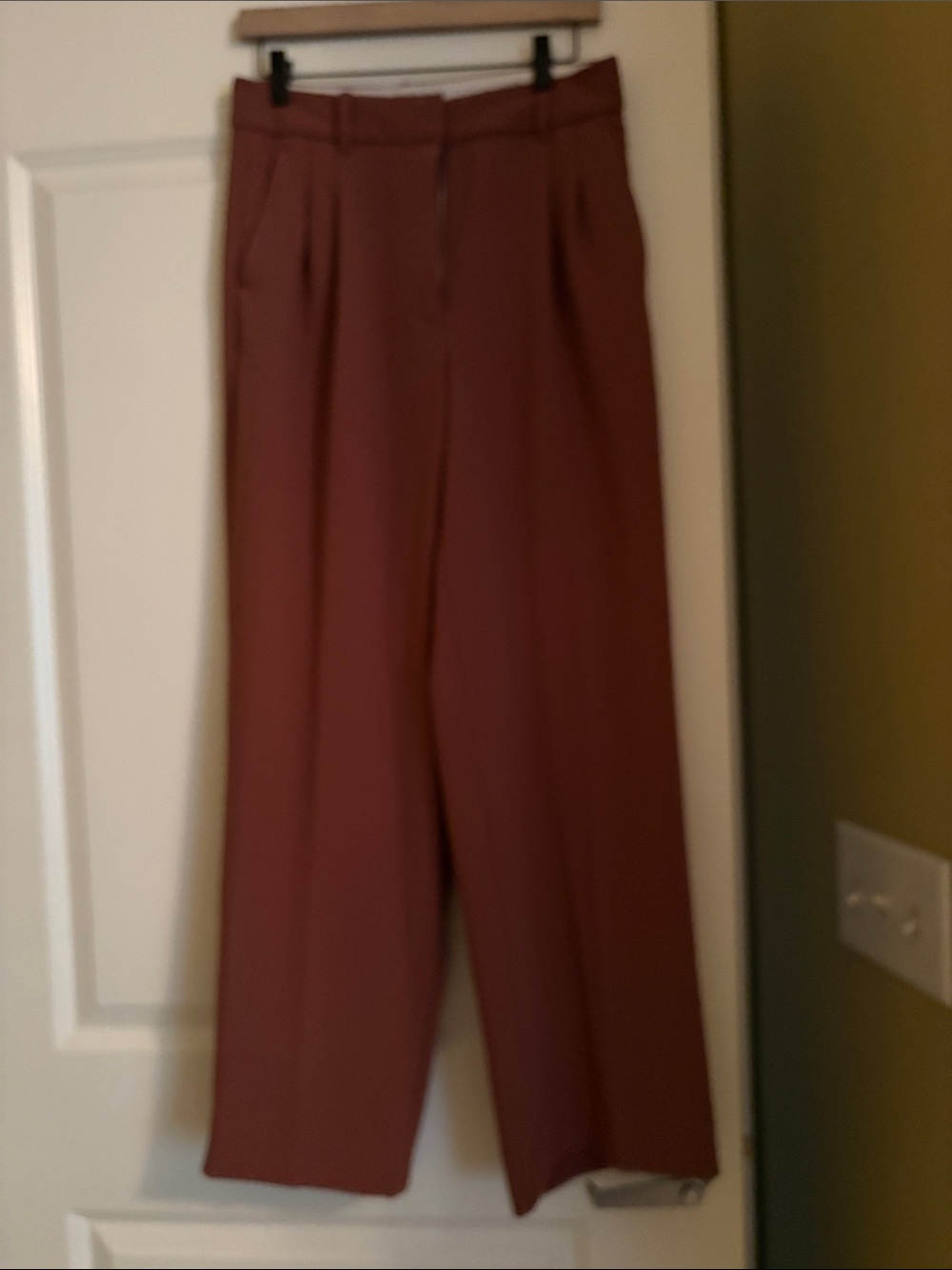 Aritzia High-Rise Wide-Leg Pants — dusty rose
